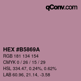 Color code: HEX #B5869A | qconv.com