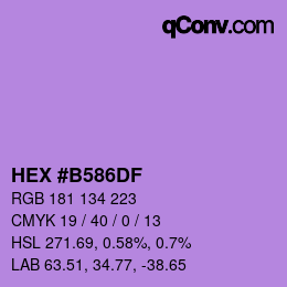 Color code: HEX #B586DF | qconv.com
