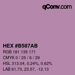 Código de color: HEX #B587AB | qconv.com