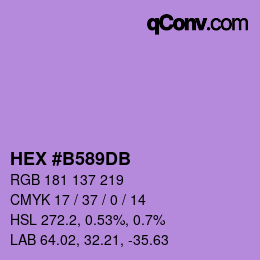 Color code: HEX #B589DB | qconv.com