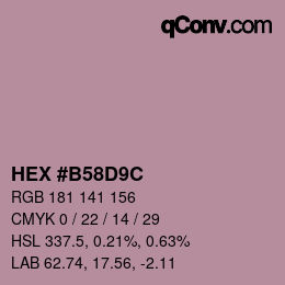 Color code: HEX #B58D9C | qconv.com