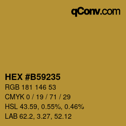 Color code: HEX #B59235 | qconv.com