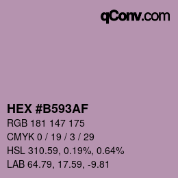Color code: HEX #B593AF | qconv.com