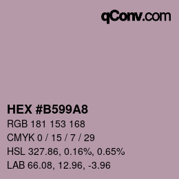 Color code: HEX #B599A8 | qconv.com