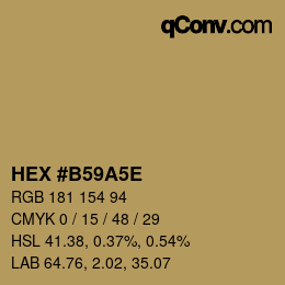 Color code: HEX #B59A5E | qconv.com