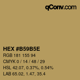 Color code: HEX #B59B5E | qconv.com