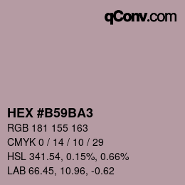 颜色代码: HEX #B59BA3 | qconv.com