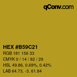 Color code: HEX #B59C21 | qconv.com