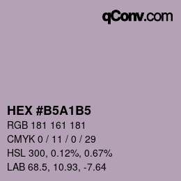 Color code: HEX #B5A1B5 | qconv.com