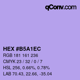 Color code: HEX #B5A1EC | qconv.com