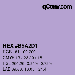 Color code: HEX #B5A2D1 | qconv.com