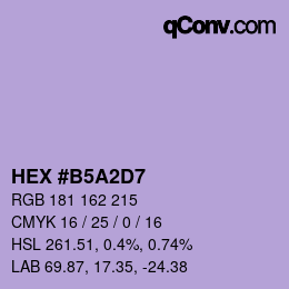 Color code: HEX #B5A2D7 | qconv.com