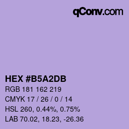 カラーコード: HEX #B5A2DB | qconv.com