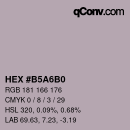 カラーコード: HEX #B5A6B0 | qconv.com