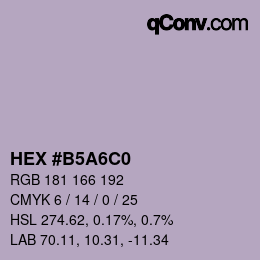 Color code: HEX #B5A6C0 | qconv.com