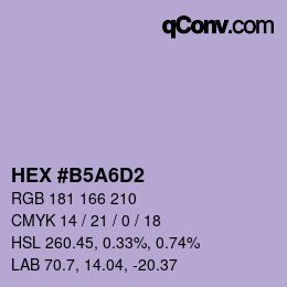 Color code: HEX #B5A6D2 | qconv.com