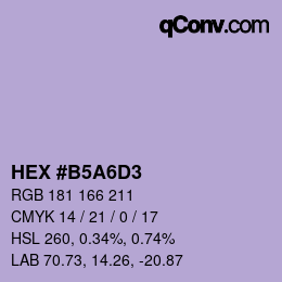 Color code: HEX #B5A6D3 | qconv.com