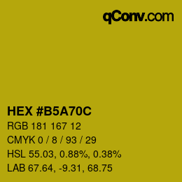 Color code: HEX #B5A70C | qconv.com