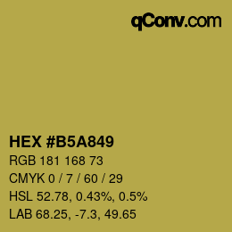 Color code: HEX #B5A849 | qconv.com