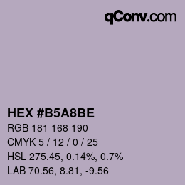 カラーコード: HEX #B5A8BE | qconv.com