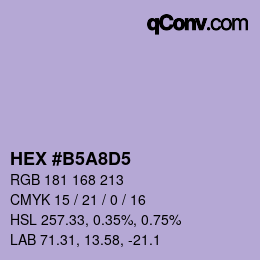 Color code: HEX #B5A8D5 | qconv.com