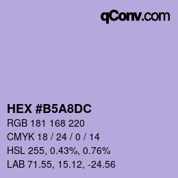 カラーコード: HEX #B5A8DC | qconv.com