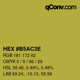 Color code: HEX #B5AC3E | qconv.com