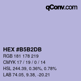 カラーコード: HEX #B5B2DB | qconv.com