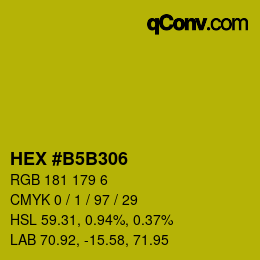 Color code: HEX #B5B306 | qconv.com
