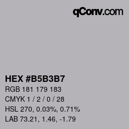 Color code: HEX #B5B3B7 | qconv.com