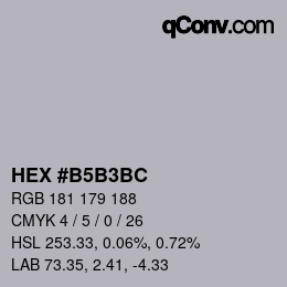 カラーコード: HEX #B5B3BC | qconv.com