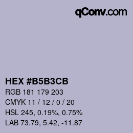 Código de color: HEX #B5B3CB | qconv.com