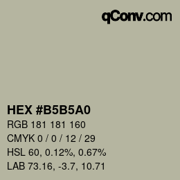 カラーコード: HEX #B5B5A0 | qconv.com