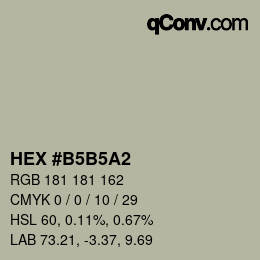カラーコード: HEX #B5B5A2 | qconv.com