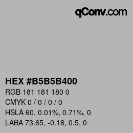 Color code: HEX #B5B5B400 | qconv.com