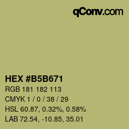 カラーコード: HEX #B5B671 | qconv.com