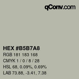 カラーコード: HEX #B5B7A8 | qconv.com
