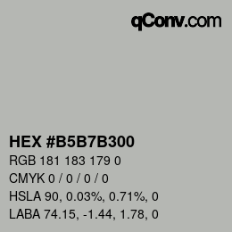 Color code: HEX #B5B7B300 | qconv.com