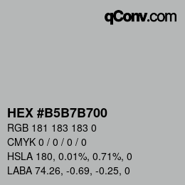 Color code: HEX #B5B7B700 | qconv.com