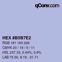 Color code: HEX #B5B7E2 | qconv.com
