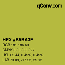 カラーコード: HEX #B5BA3F | qconv.com