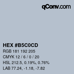 Color code: HEX #B5C0CD | qconv.com