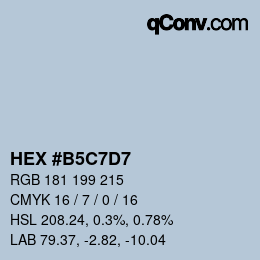 Color code: HEX #B5C7D7 | qconv.com