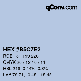 Color code: HEX #B5C7E2 | qconv.com