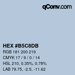 Color code: HEX #B5C8DB | qconv.com