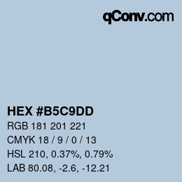 Color code: HEX #B5C9DD | qconv.com