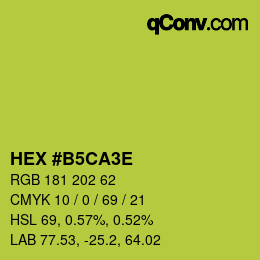 Código de color: HEX #B5CA3E | qconv.com