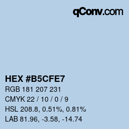 Color code: HEX #B5CFE7 | qconv.com