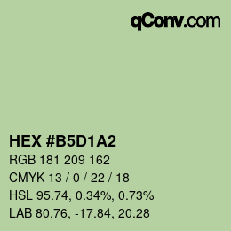 カラーコード: HEX #B5D1A2 | qconv.com