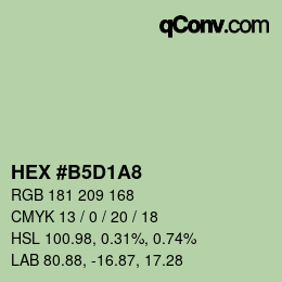Color code: HEX #B5D1A8 | qconv.com